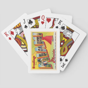 Miami Florida FL  groot Briefkaart Pokerkaarten