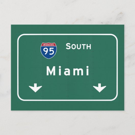 Miami Florida fl Interstate Highway Freeway : Briefkaart (Voorkant)