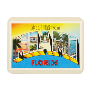 Miami Florida FL Old Vintage Travel Souvenir Magneet