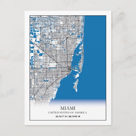 Miami Florida FL Verenigde Staten Briefkaart (Voorkant)