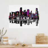 Miami, Florida in graffiti Poster (Keuken)
