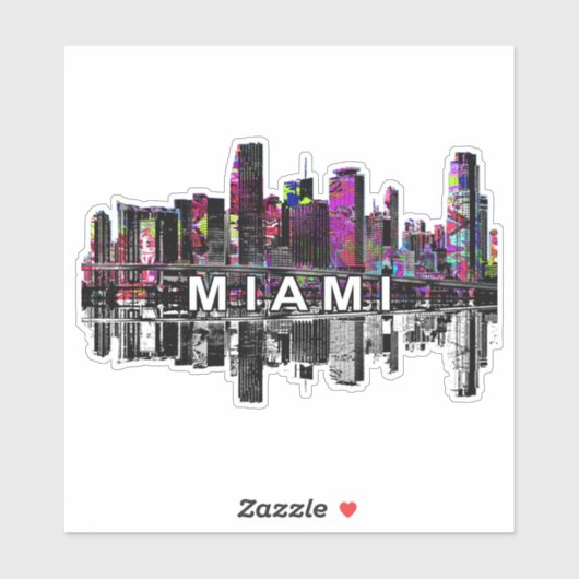 Miami, Florida in graffiti Sticker (Vel)