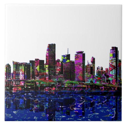 Miami, Florida in graffiti Tegeltje (Voorkant)