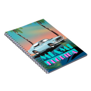 Miami Florida jaren 80 reisposter Notitieboek