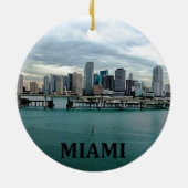 Miami Florida Kerstversiering Keramisch Ornament (Achterkant)