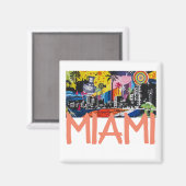 Miami Florida Magnet Magneet (Voorkant / Achterkant)