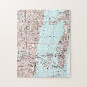 Miami Florida Map (1994) Legpuzzel