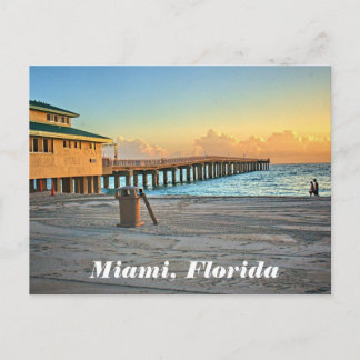 Miami Florida Newport Vis Pier Briefkaart