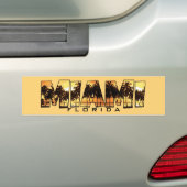 Miami Florida palm bomen bumper sticker (Op auto)