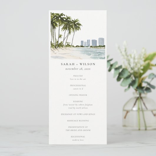 Miami Florida Palm Programme de mariage paysager (Debout devant)