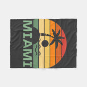 Miami Florida  Palm Trees Summer Beach Fleece Deken (Voorkant (Horizontaal))