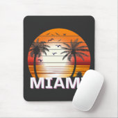 Miami Florida Palm Trees Summer Beach Muismat (Met muis)