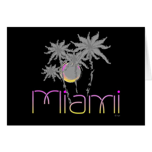 Miami, Florida Palms Cool (Voorkant Horizontaal)