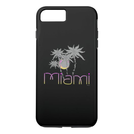 Miami, Florida Palms Cool iPhone 7 Hoesje (Achterkant)