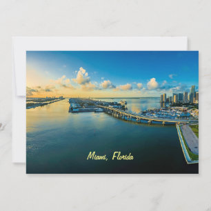 Miami, Florida, panoramisch uitzicht, Feestdagenkaart