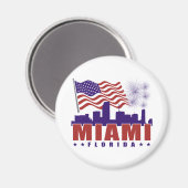 Miami Florida Patriotic Magnet (Recto/Verso)