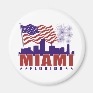 Miami Florida Patriotic Magnet Magneet