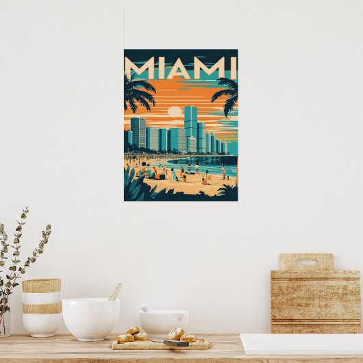  Miami Florida Poster (Keuken)