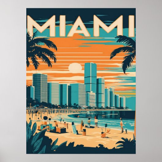  Miami Florida Poster (Voorkant)
