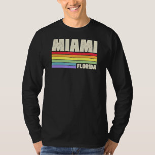 Miami Florida Pride Regenboog Vlag Gay Pride Merch T-shirt
