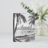 Miami Florida Reizen Briefkaart (Staand voorkant)