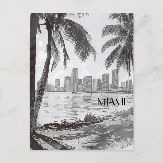 Miami Florida Reizen Briefkaart (Voorkant)