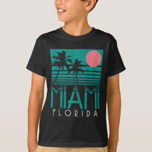 Miami Florida Retro Palm Trees Beach Summe T-shirt