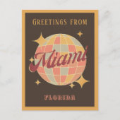 Miami Florida Retro  Party Briefkaart (Voorkant)