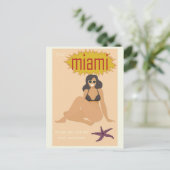  Miami Florida Retro Revel Briefkaart (Staand voorkant)