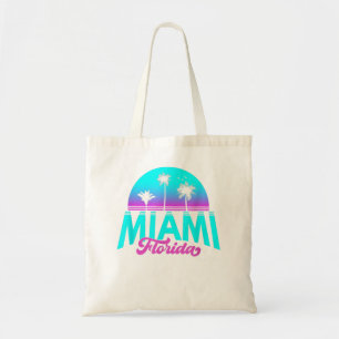 Miami Florida Retro Sunset Vaporwave T Shi Tote Bag
