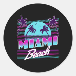 Miami Florida Ronde Sticker