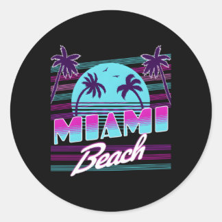 Miami Florida Ronde Sticker