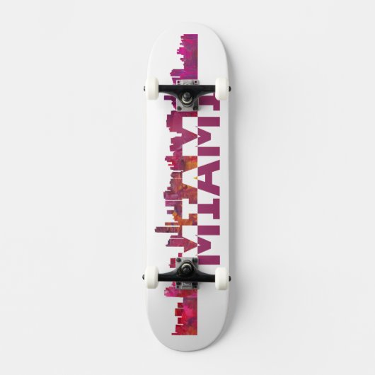 Miami Florida Silhouette Skateboard (Voorkant)