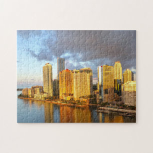 Miami Florida Skyline. Legpuzzel