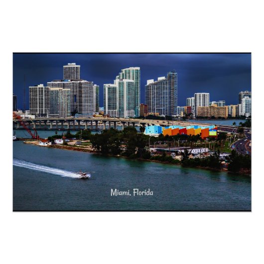 Miami, Florida skyline Perfect Poster (Voorkant)