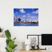 Miami, Florida Skyline Poster (Thuiskantoor)