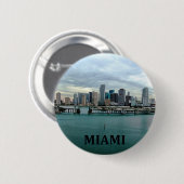 Miami Florida Skyline Ronde Button 5,7 Cm (Voorkant /achterkant)