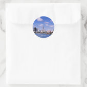 Miami, Florida Skyline Ronde Sticker (Tas)