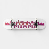 Miami Florida Skyline Skateboard (Horizontaal)