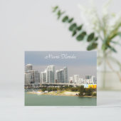 Miami Florida, Skyline, talgebouwen, Bridge Briefkaart (Staand voorkant)