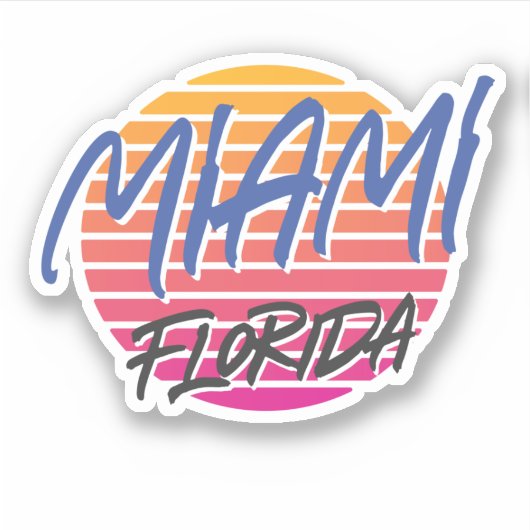 Miami Florida Sticker (Voorkant)