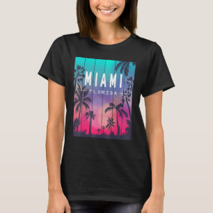 Miami Florida Sunset I Love Miami Beach Souvenir T-shirt