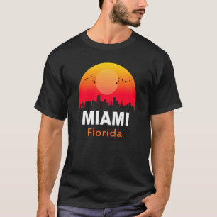 Miami Florida  Sunset Retro City, VS T-shirt