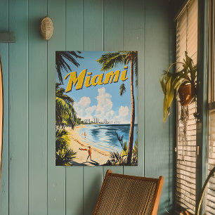  Miami Florida Travel Wall Poster