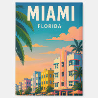 Miami Florida Tropische Waterfront Skyline