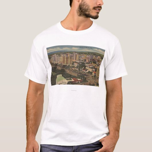 Miami, Florida - Uitzicht van de lucht in de binne T-shirt (Voorkant)