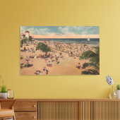 Miami, Florida - Uitzicht van Sunbathers in Miami Canvas Afdruk (Insitu (Woonkamer))