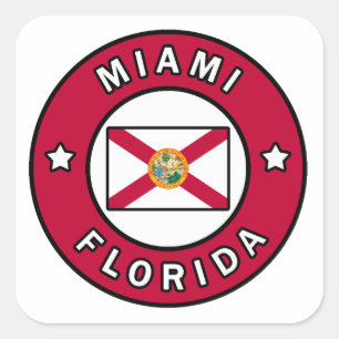 Miami Florida Vierkante Sticker