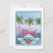 Miami Florida Vintage-poster (Achterkant)