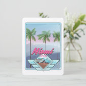 Miami Florida Vintage-poster (Staand voorkant)